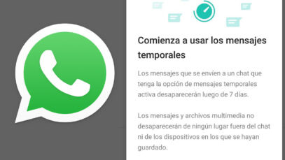 Mensajes temporales de whatsApp