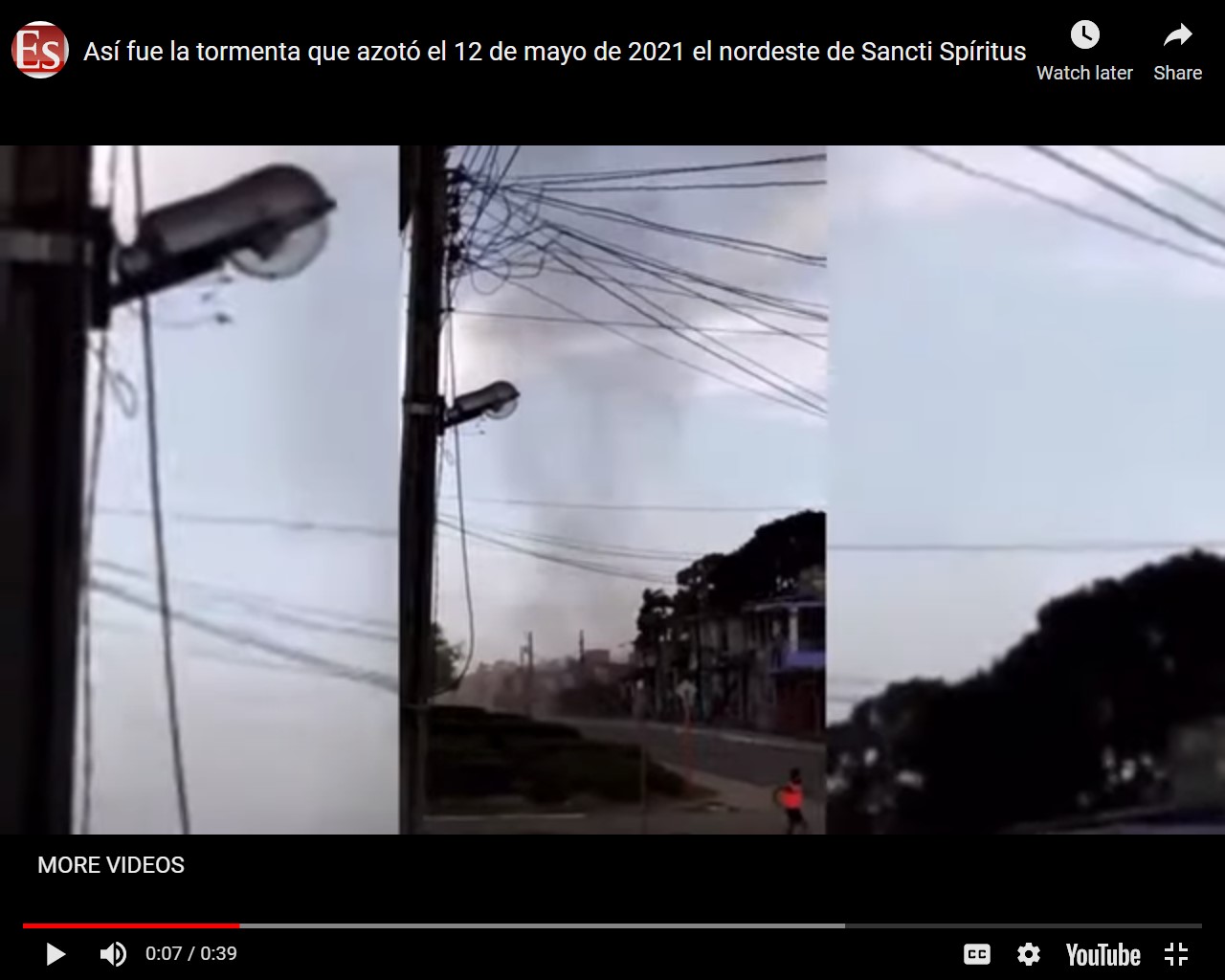 Tornado en Sancti Spíritus arranca los techos de varias casas