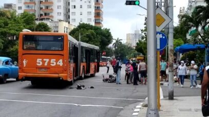 accidente guagua Vedado