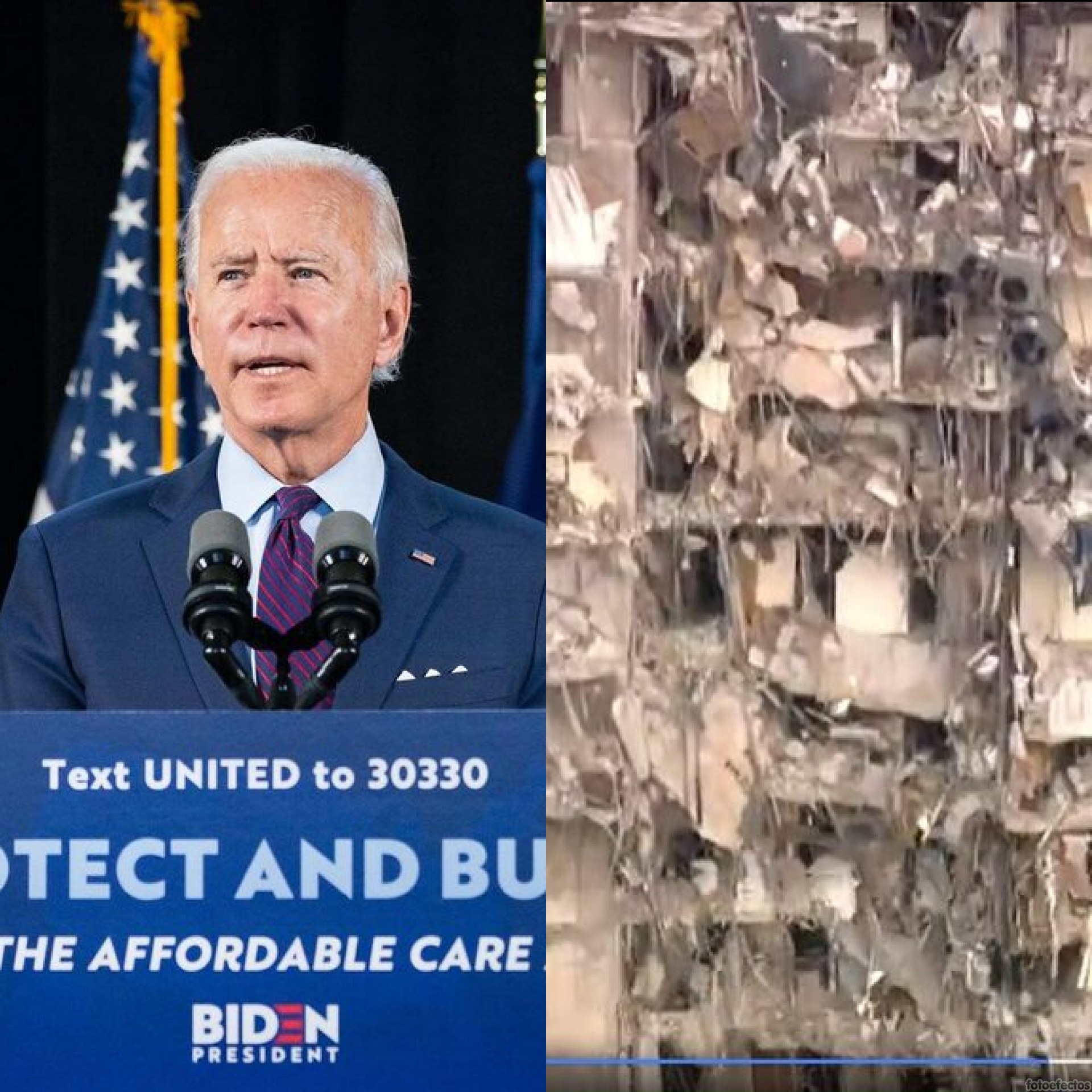 Biden visitará derrumbe parcial de Surfside el jueves