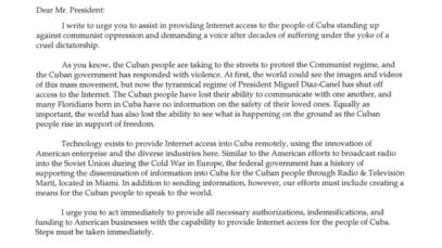 Petición de internet Ron de Santis